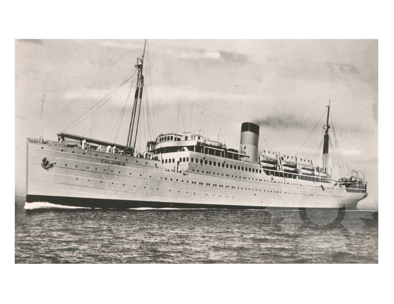 Photo en noir et blanc du navire Columbia (SS) (1949-1959)