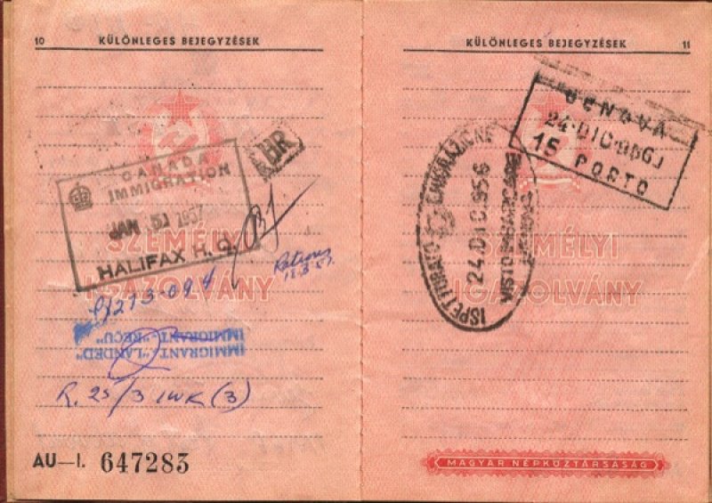 Carte d’identité hongroise de Ferenc Nilof. Musée canadien de l’immigration du Quai 21 (DI2013.1348.9f).