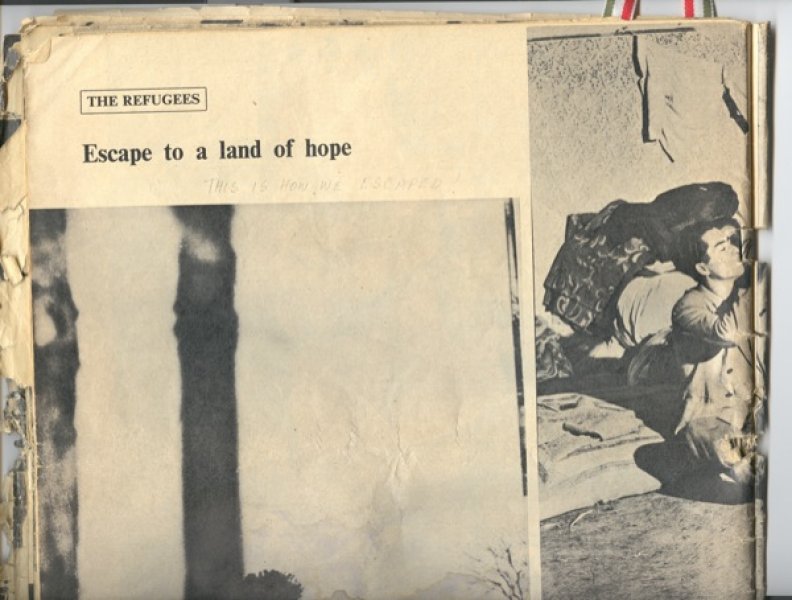 Newspaper clipping following the Hungarian Revolution, Canadian Museum of Immigration at Pier 21 (unaccessioned, Risanyi). 