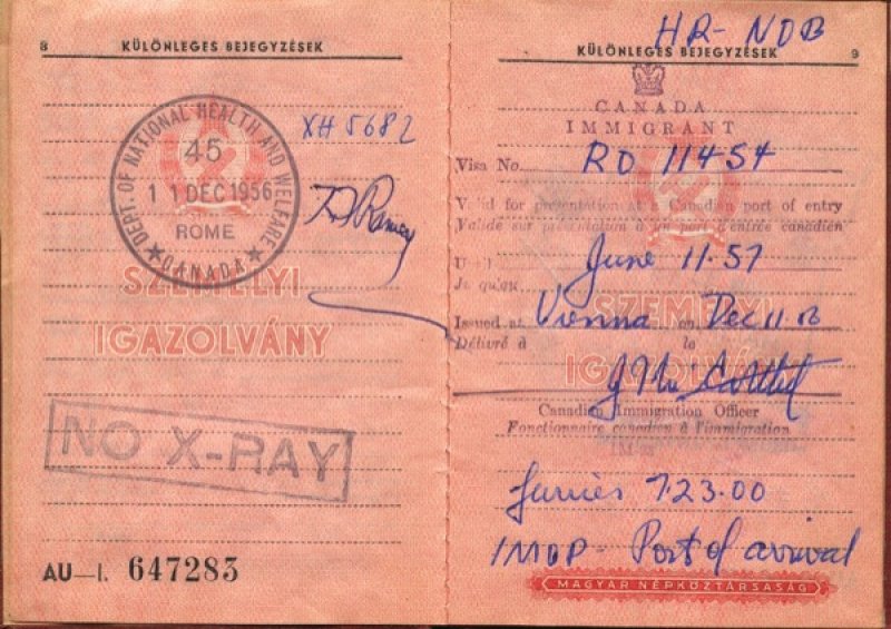 Carte d’identité hongroise de Ferenc Nilof. Musée canadien de l’immigration du Quai 21 (DI2013.1348.9e).