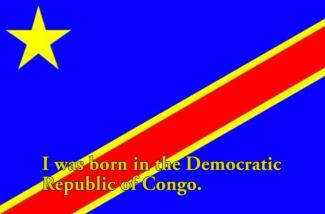 Un drapeau bleu avec une bande diagonale rouge et une étoile jaune.