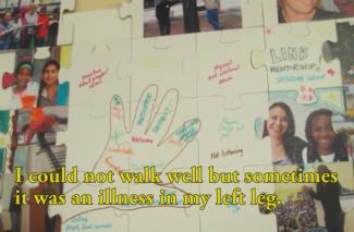 Pièces de puzzle constituées d’un morceau de papier illustré.