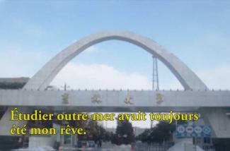 Un grand monument en arc enjambe un pont.