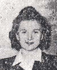 Vieille photographie floue de Betty, écolière.