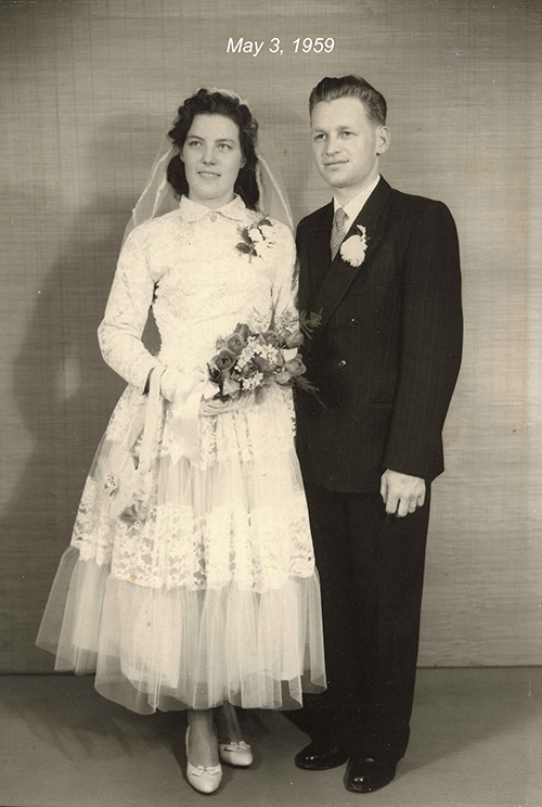 Mariés le jour du mariage.