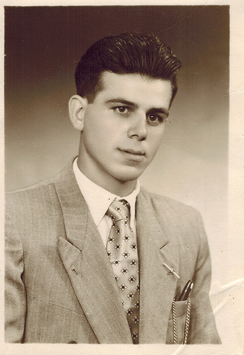 Portrait d'un jeune homme.