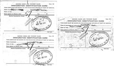 Carte d’identité de l’immigration appartenant à Jaak Rakfeldt.