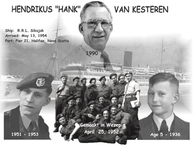 Collage en noir et blanc de Hank à différentes étapes de sa vie.