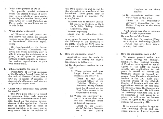 Brochure du ministère de la Défense nationale.