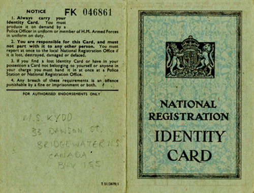 Carte d’identité.